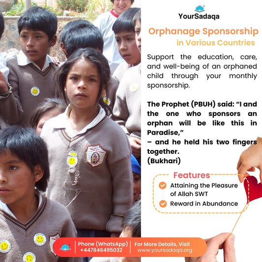 Orphan Sponsorship in Various Countries (1 Year)