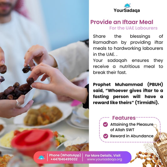 Provide an Iftaar Meal for UAE Labourers